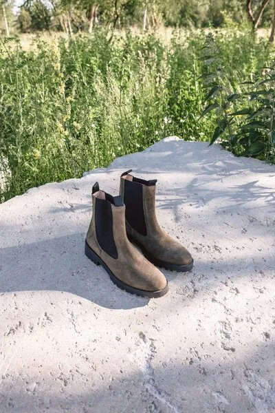 Khaki Chelsea Boots