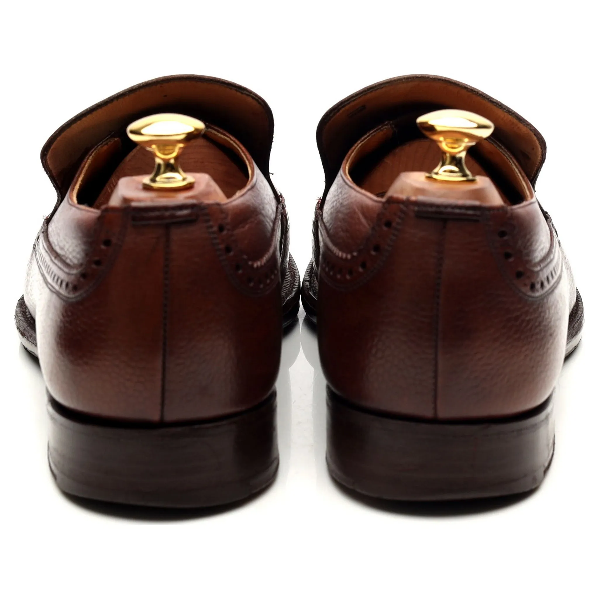 'Kingston' Brown Leather Tassel Loafers UK 9 F