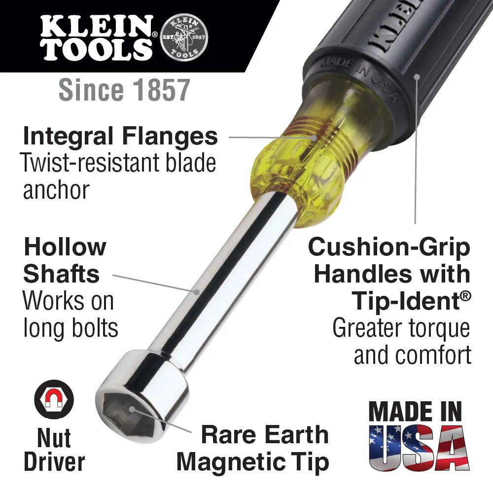 Klein 618-1/4M 1/4" Magnetic Tip Nut Driver, 18" Shaft