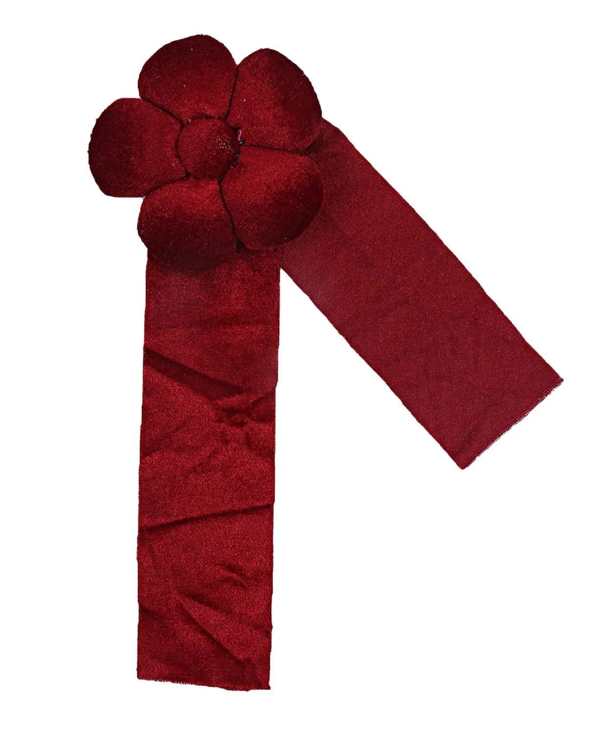 Kuber Industries Velvet 12 Pieces Curtain Tie Back Tassel Set (Maroon) -CTKTC012901