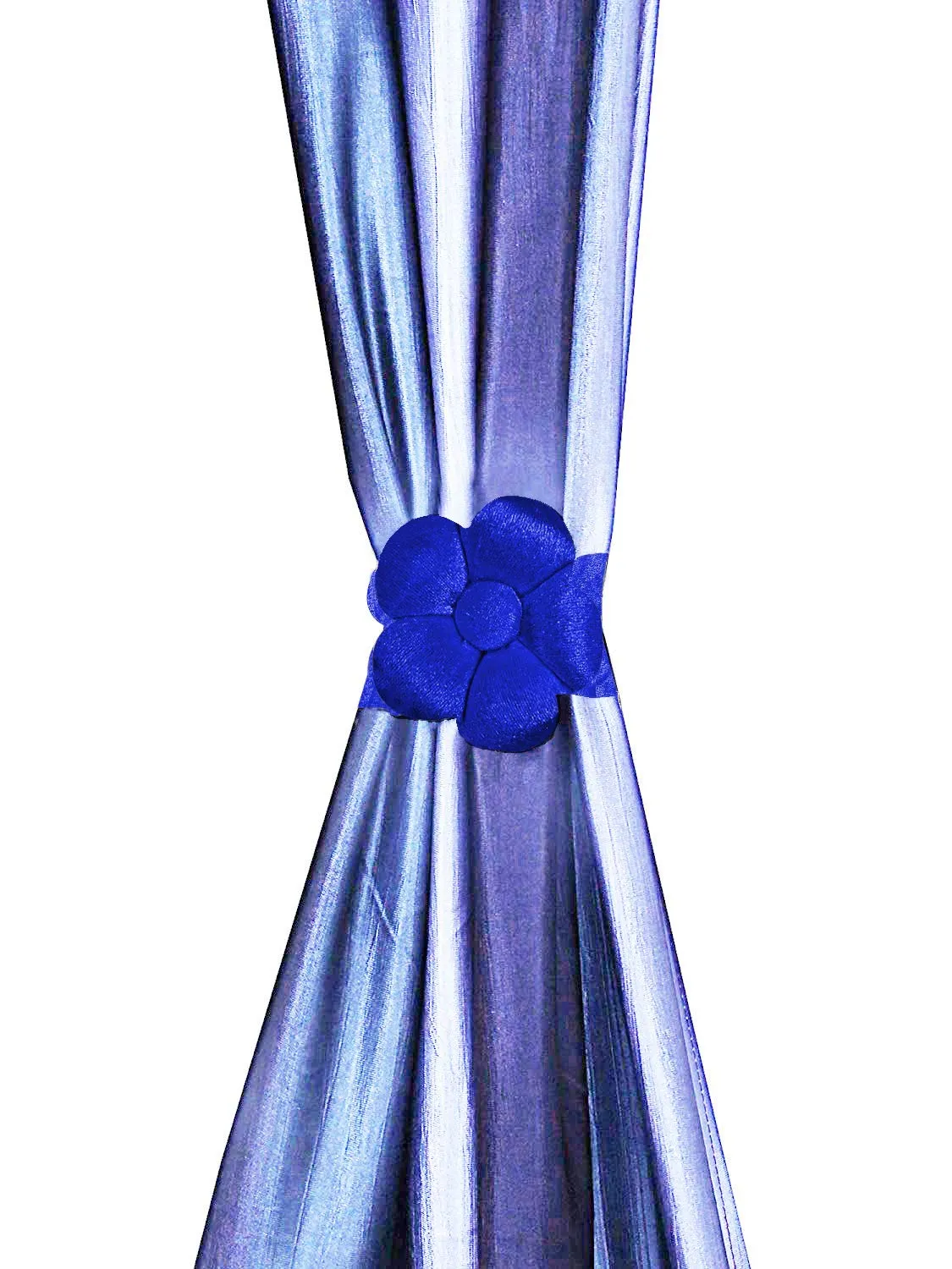 Kuber Industries Velvet 2 Pieces Curtain Tie Back Tassel Set (Royal Blue) CTKTC33453