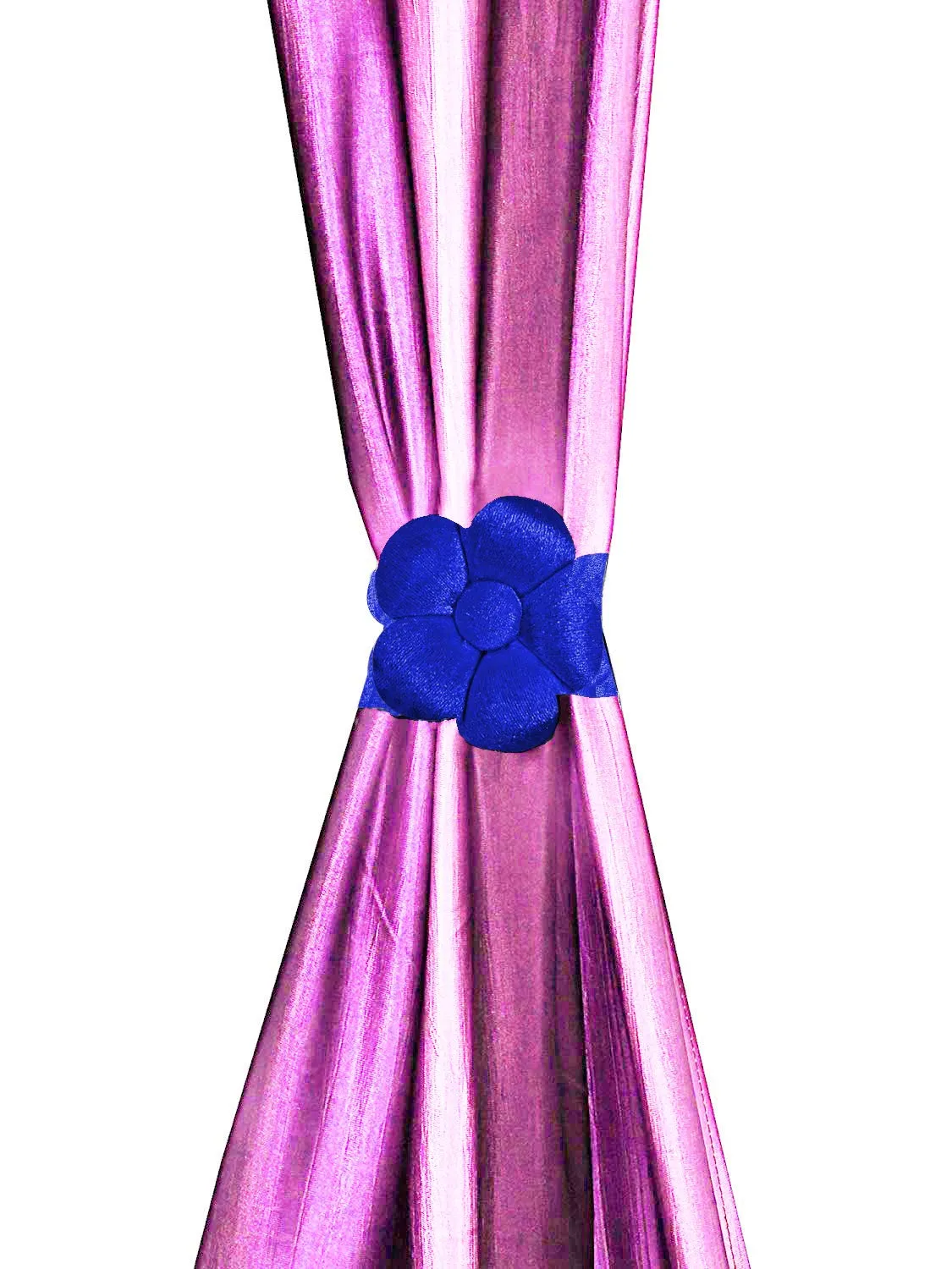 Kuber Industries Velvet 2 Pieces Curtain Tie Back Tassel Set (Royal Blue) CTKTC33453