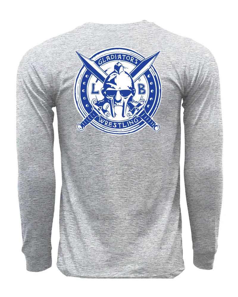 LB Gladiators Wrestling  Long Sleeve Cotton Tee