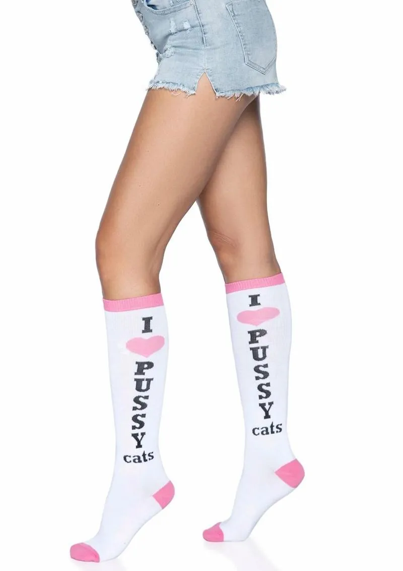 Leg Avenue Pussycat Knee Highs