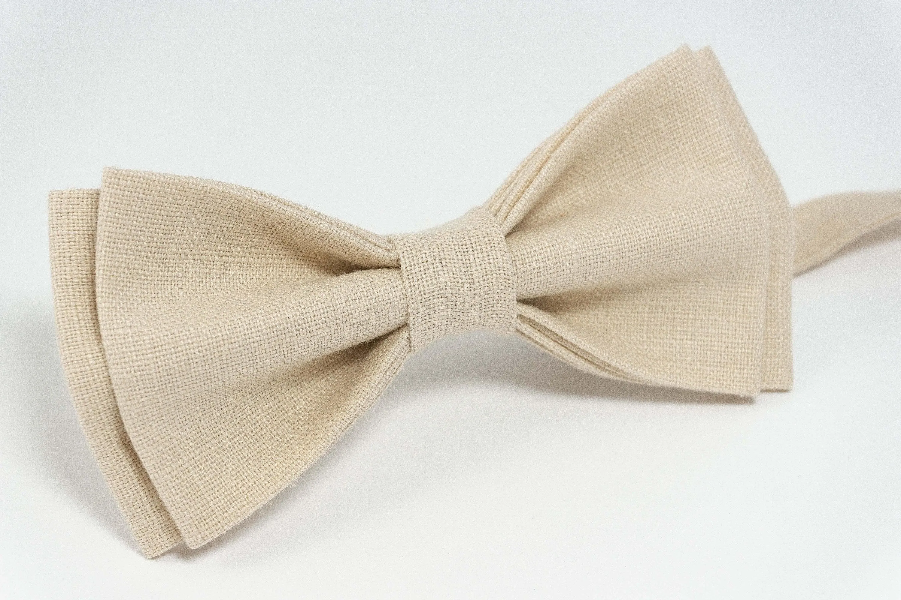 Light Sand bow tie for weddings | Sand groom bow tie groomsmen ties