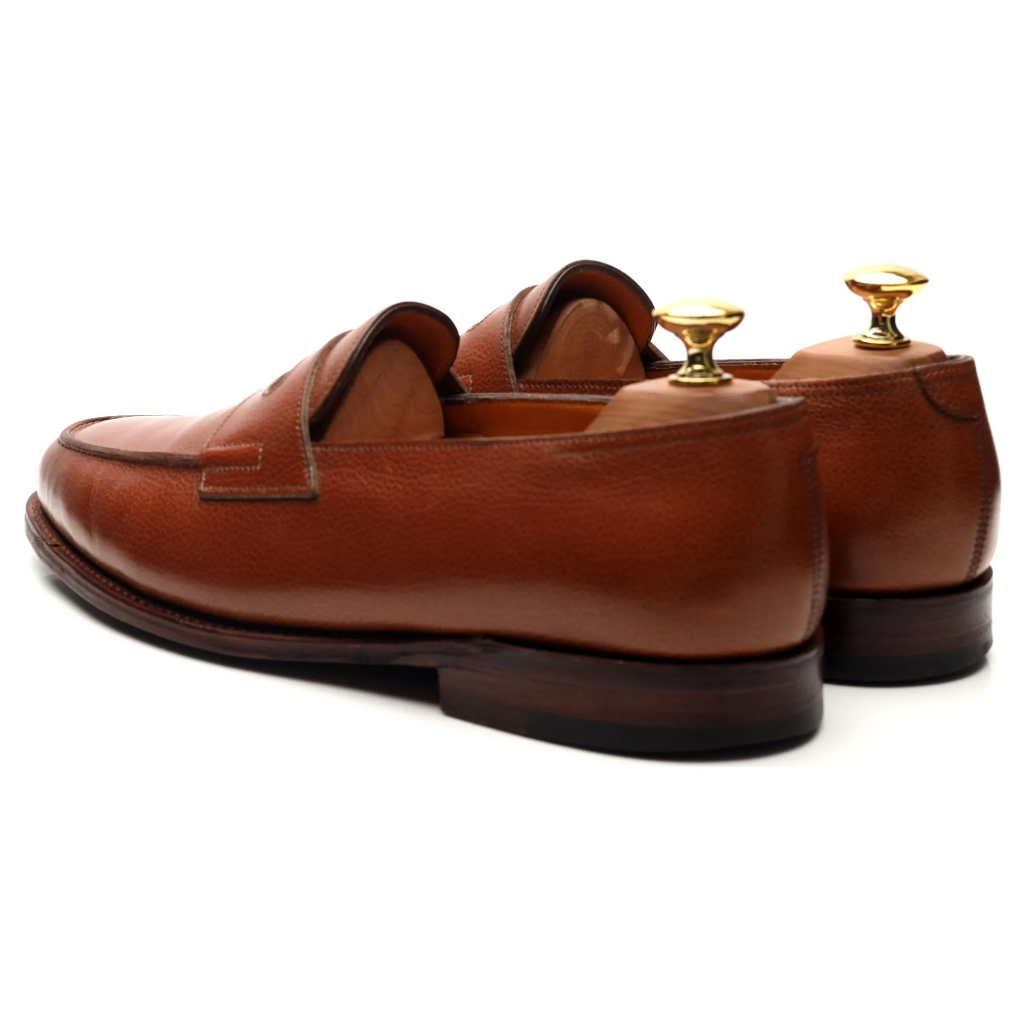 'Lopez' Tan Brown Leather Loafers UK 7 E