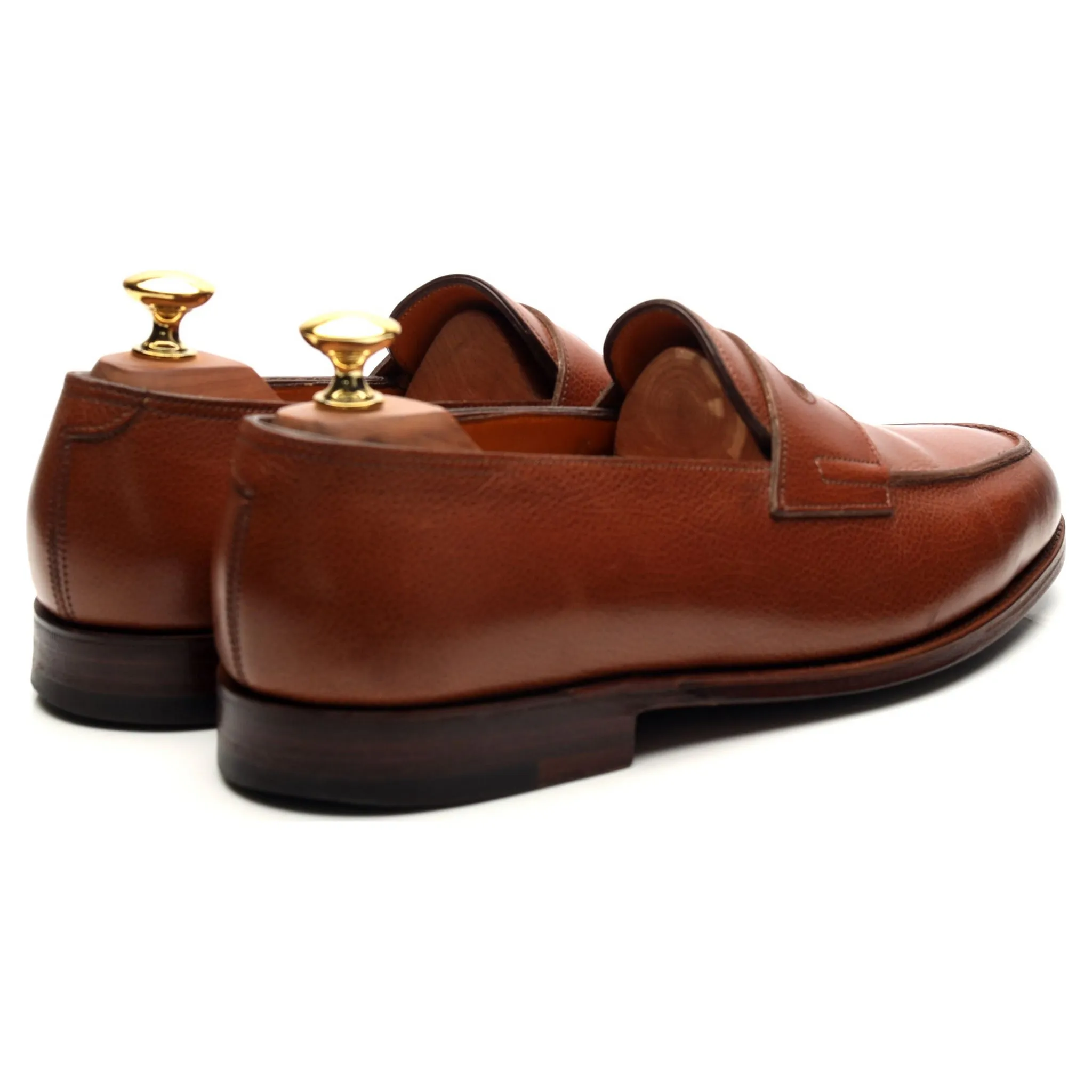 'Lopez' Tan Brown Leather Loafers UK 7 E