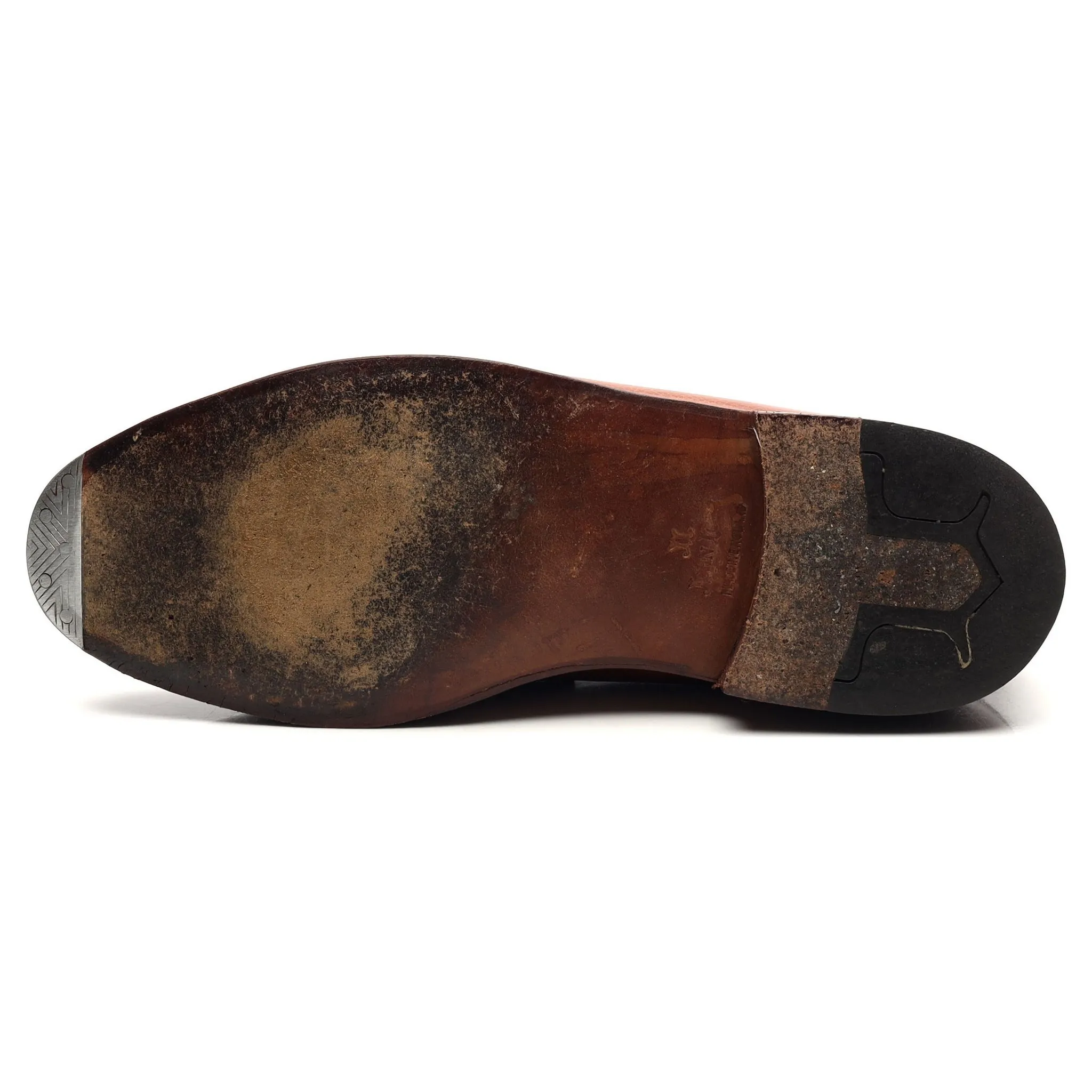 'Lopez' Tan Brown Leather Loafers UK 7 E