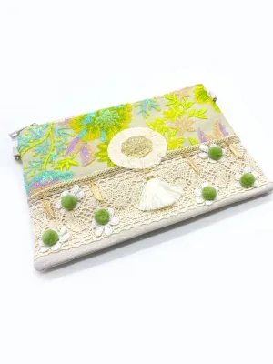 Melodi tassel lace clutch bag