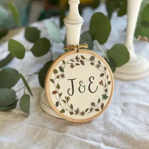 Mini Initials Wreath Hoop