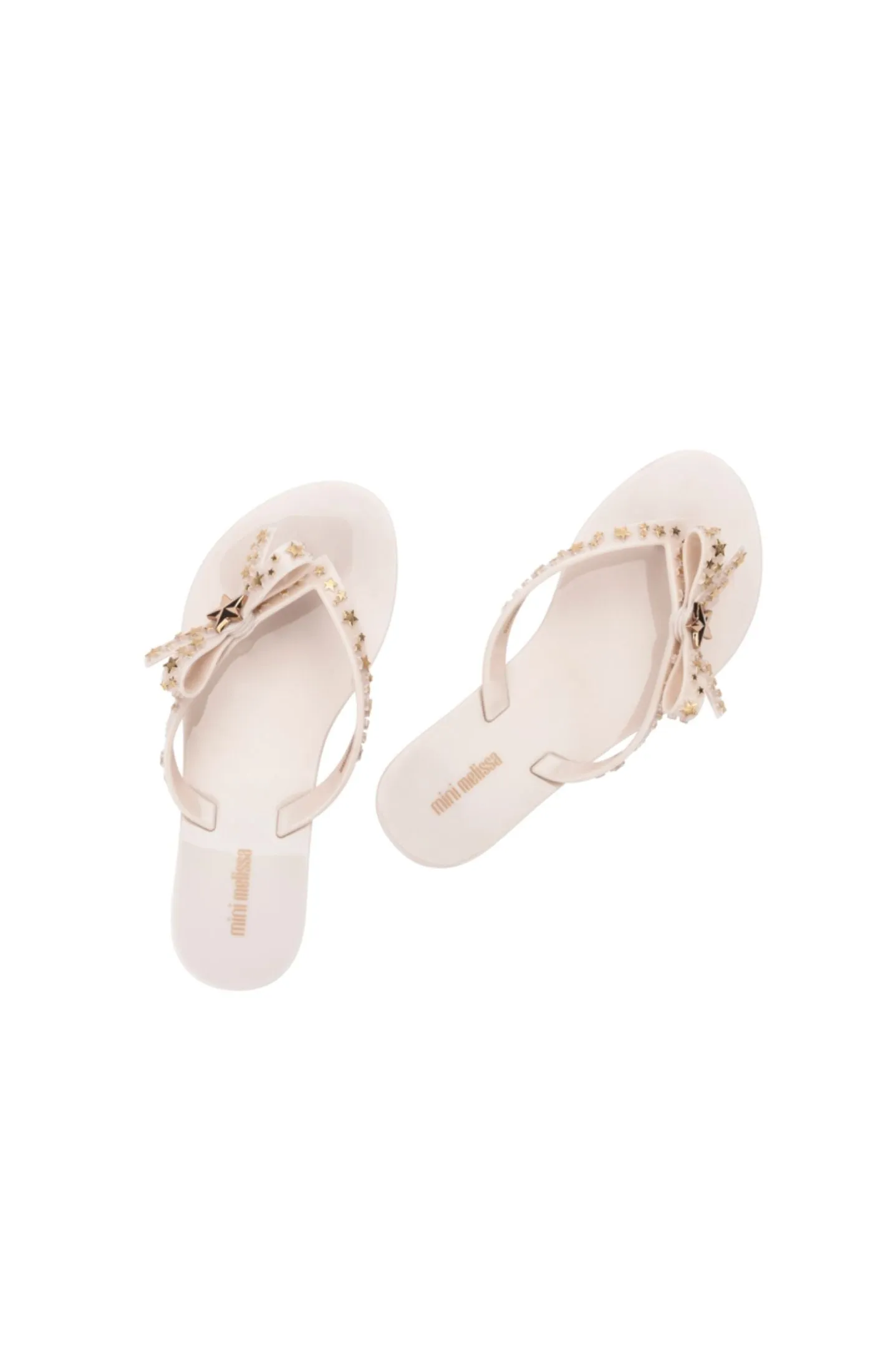 Mini Melissa Harmonic Stars Flip Flops - Beige