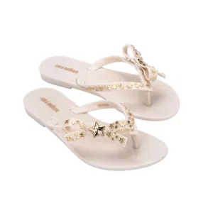 Mini Melissa Harmonic Stars Flip Flops - Beige