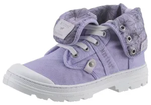 Mustang lace-up ankle boots, lilac