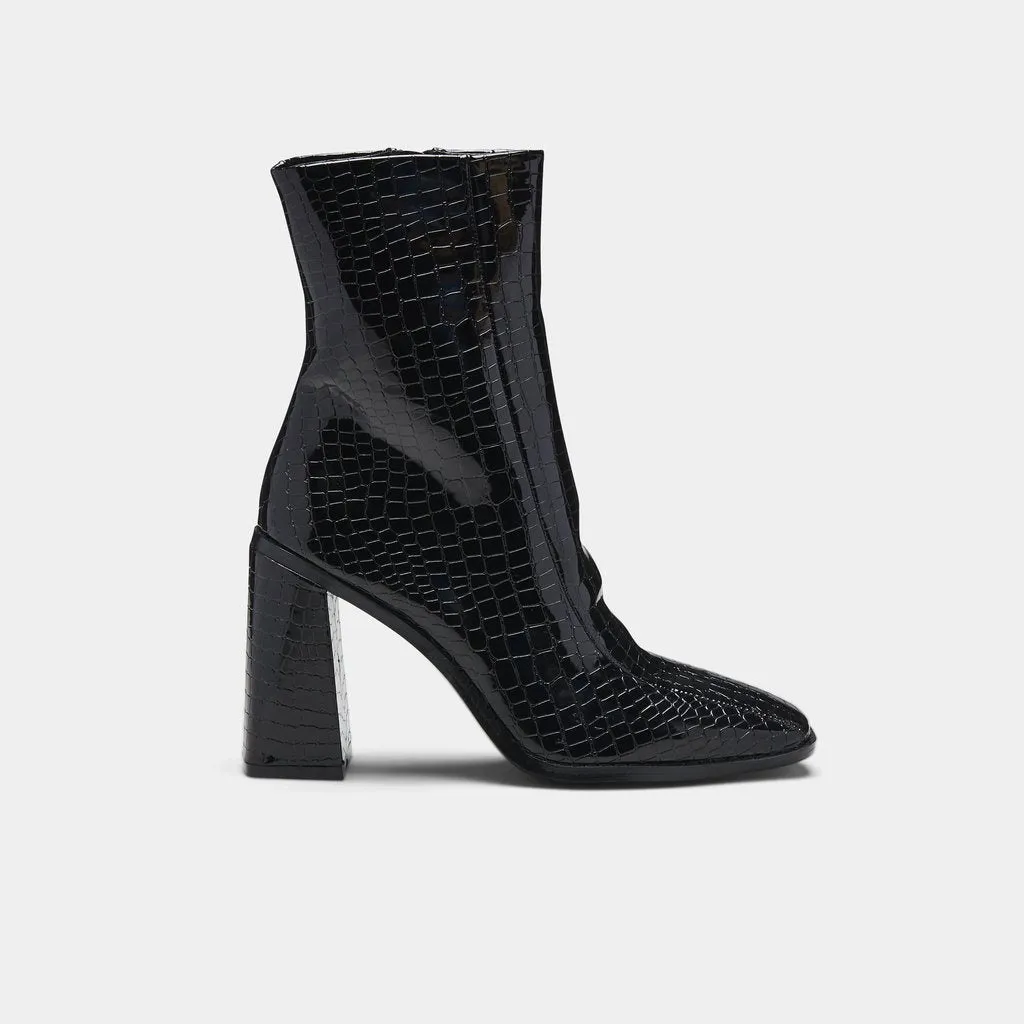 Nami Square Toe Croc Ankle Boot