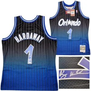 Orlando Magic Anfernee Penny Hardaway Autographed Black & Blue Authentic Mitchell & Ness Fadeaway 1994-95 Hardwood Classic Swingman Jersey Size L PSA/DNA Stock #208247