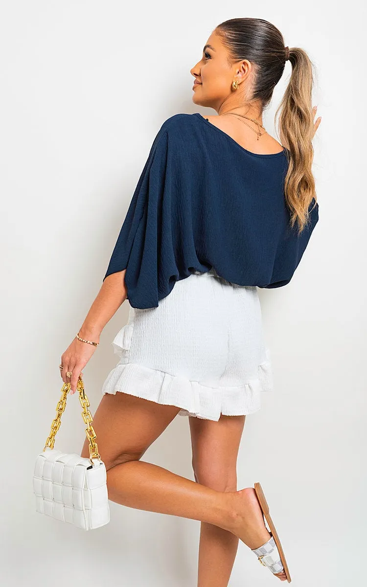 Oversized Batwing Sleeve Casual Tops