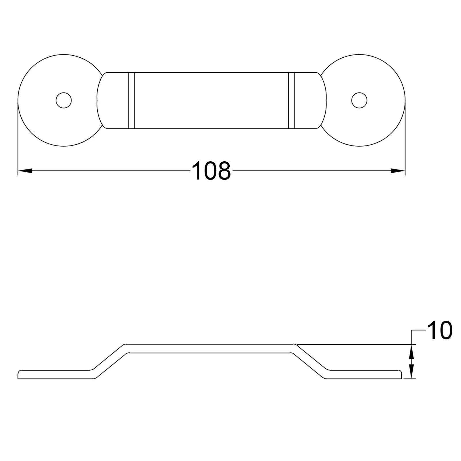 Penny End Screw-On Staple Black Beeswax