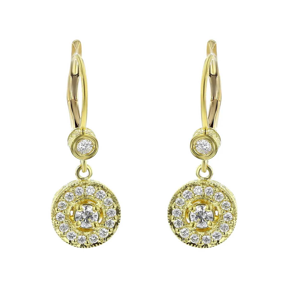 Penny Preville Classic Round Earrings in 18K Yellow Gold