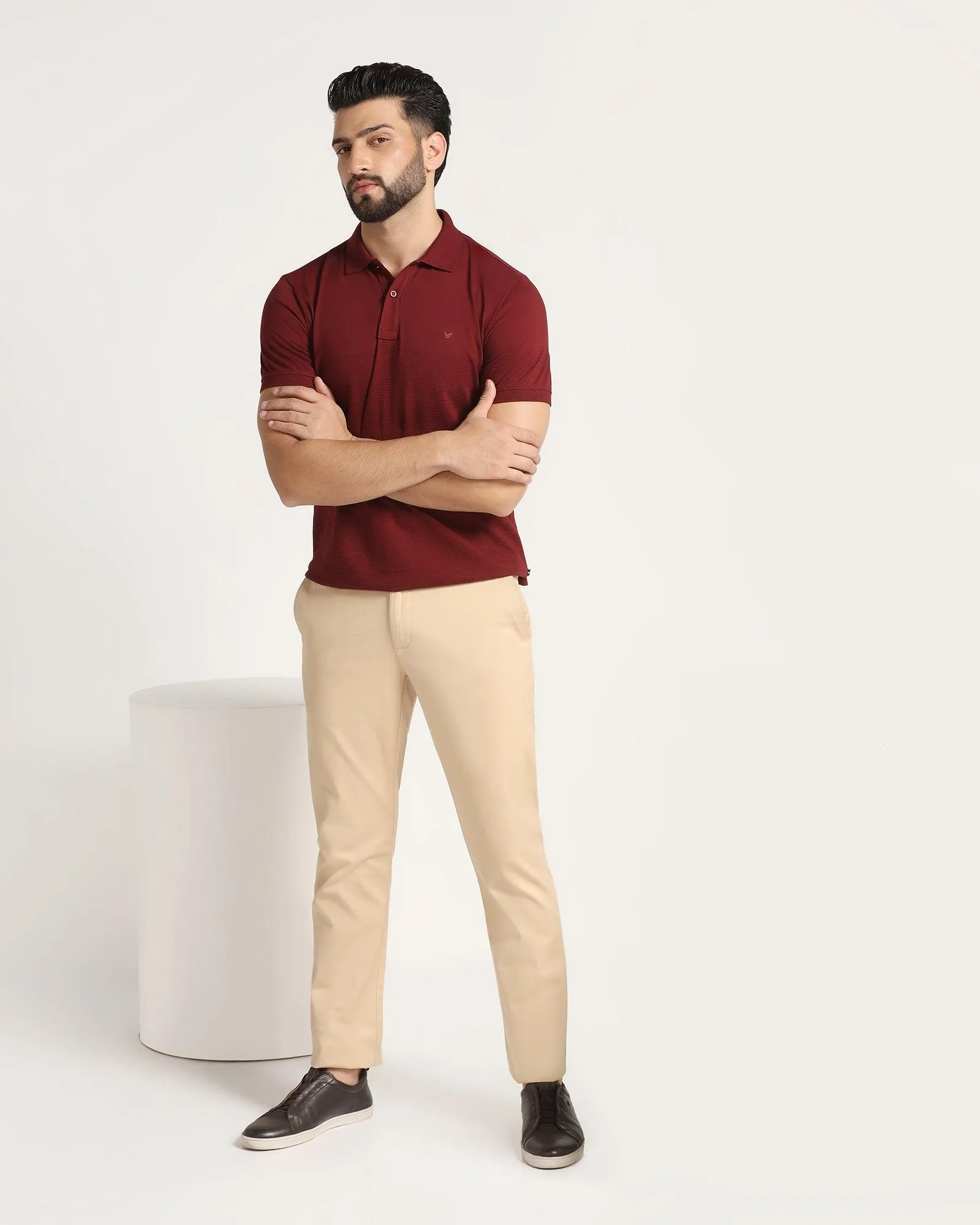 Polo Port Wine Stripe T-Shirt - Space