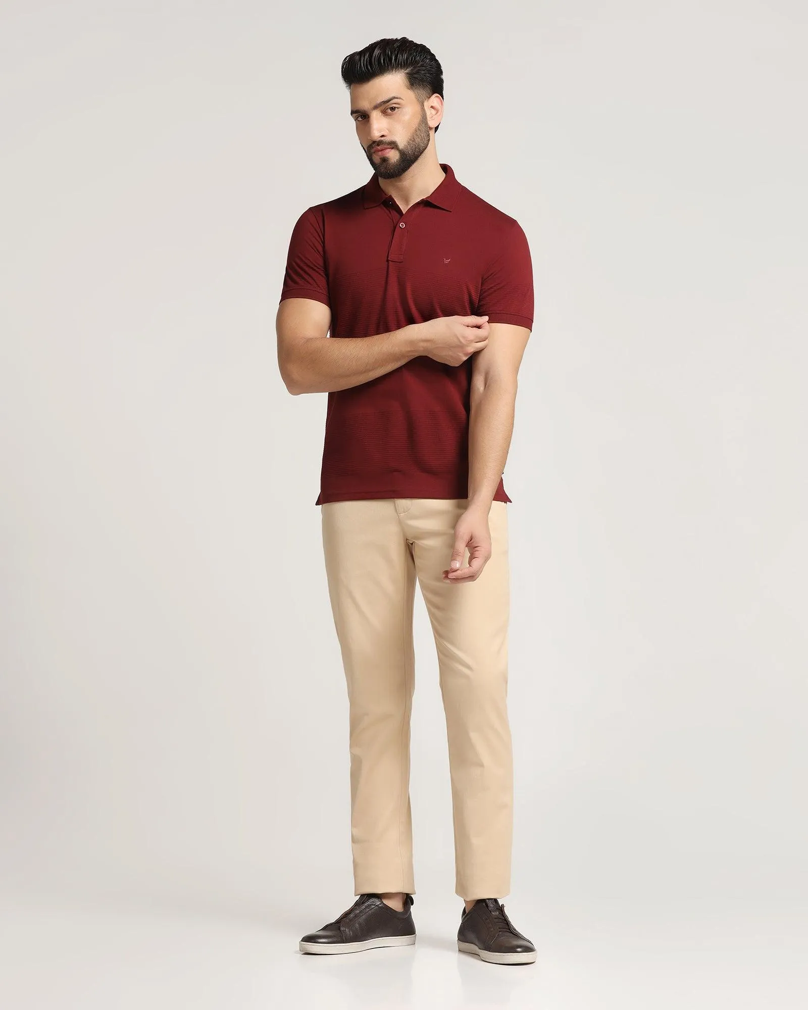 Polo Port Wine Stripe T-Shirt - Space