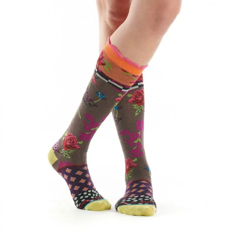 Precious Floral Knee High Socks for Her