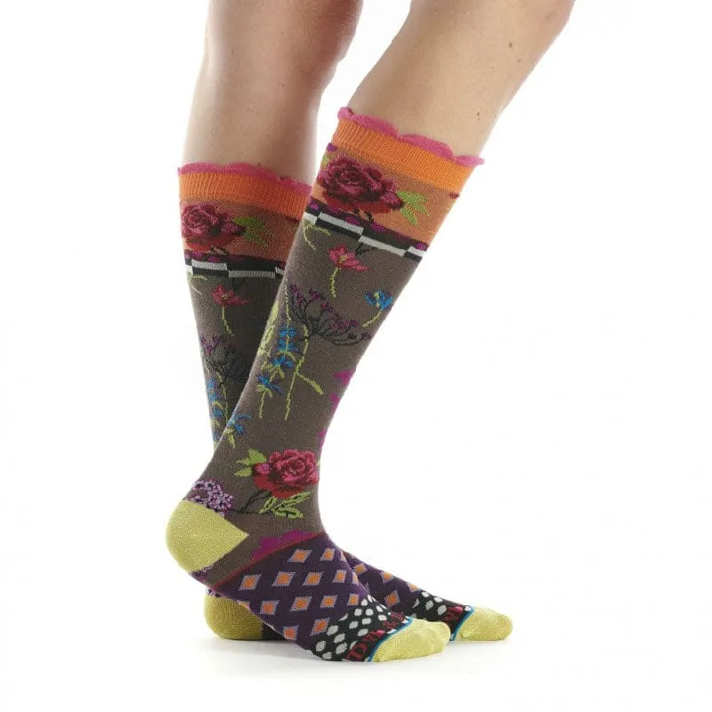 Precious Floral Knee High Socks for Her