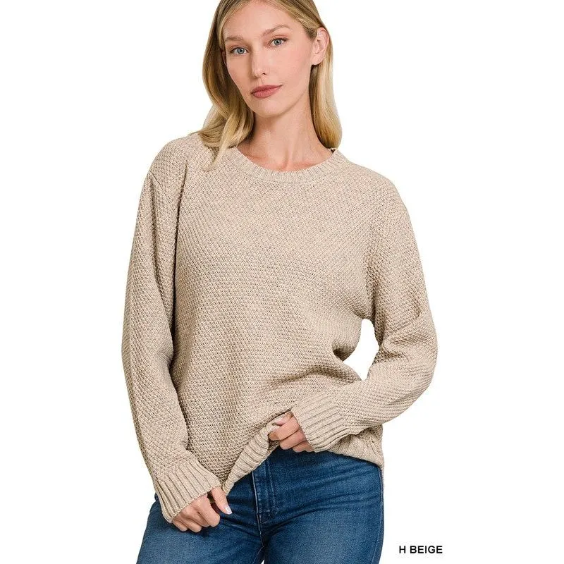 ROUND NECK BASIC SWEATER