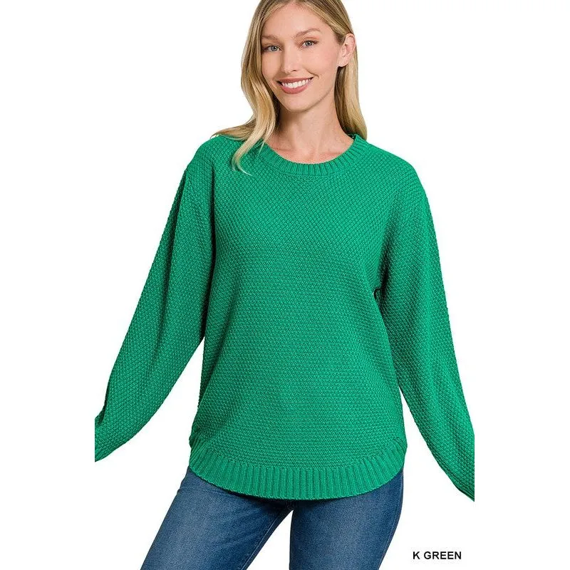 ROUND NECK BASIC SWEATER