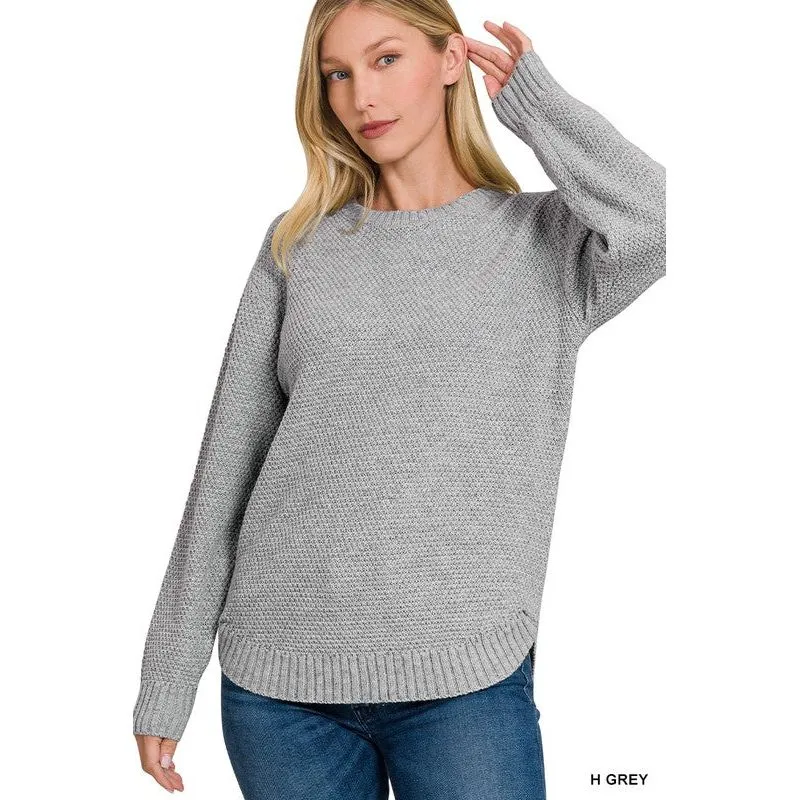 ROUND NECK BASIC SWEATER