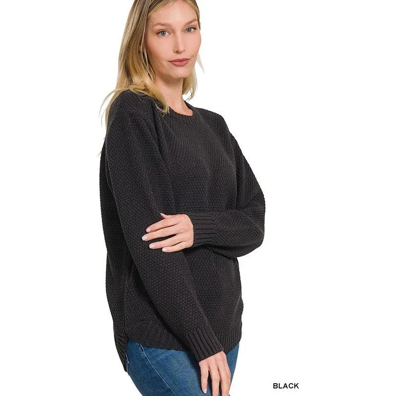 ROUND NECK BASIC SWEATER