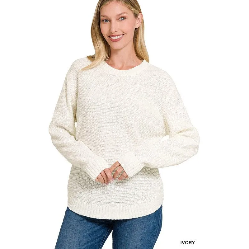 ROUND NECK BASIC SWEATER