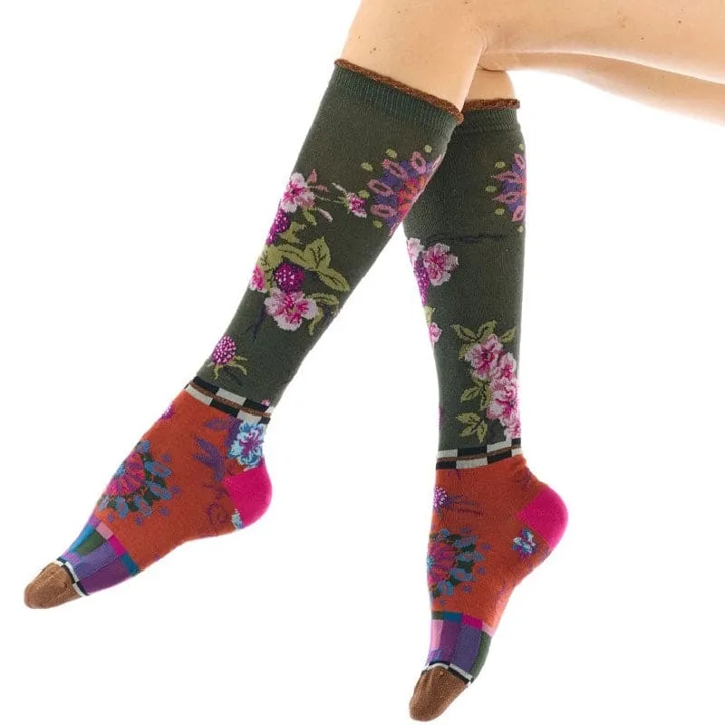 Rubus Floral Knee High Socks for Her