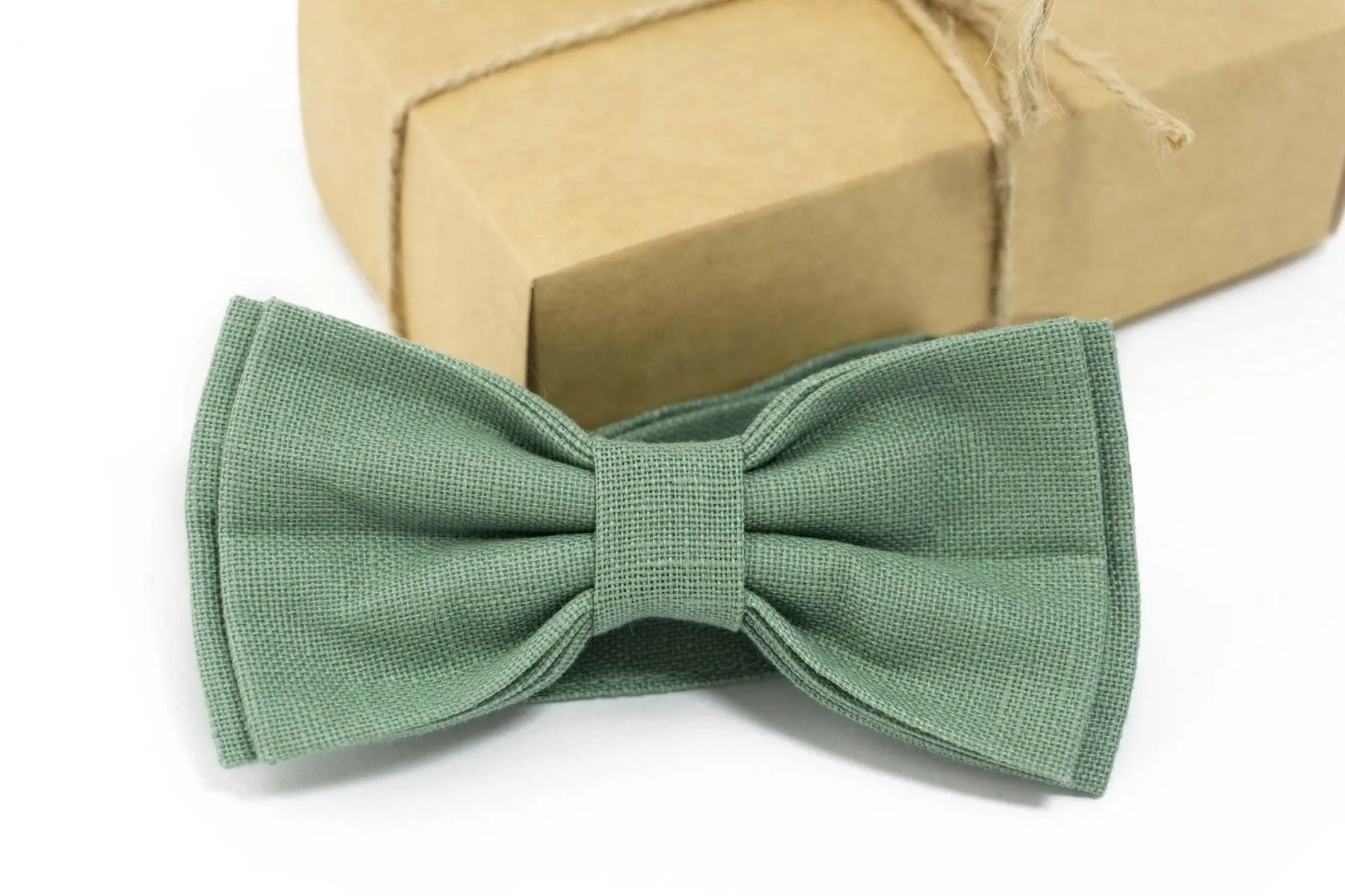 Sage green bow tie | Sage green pre tied bow ties