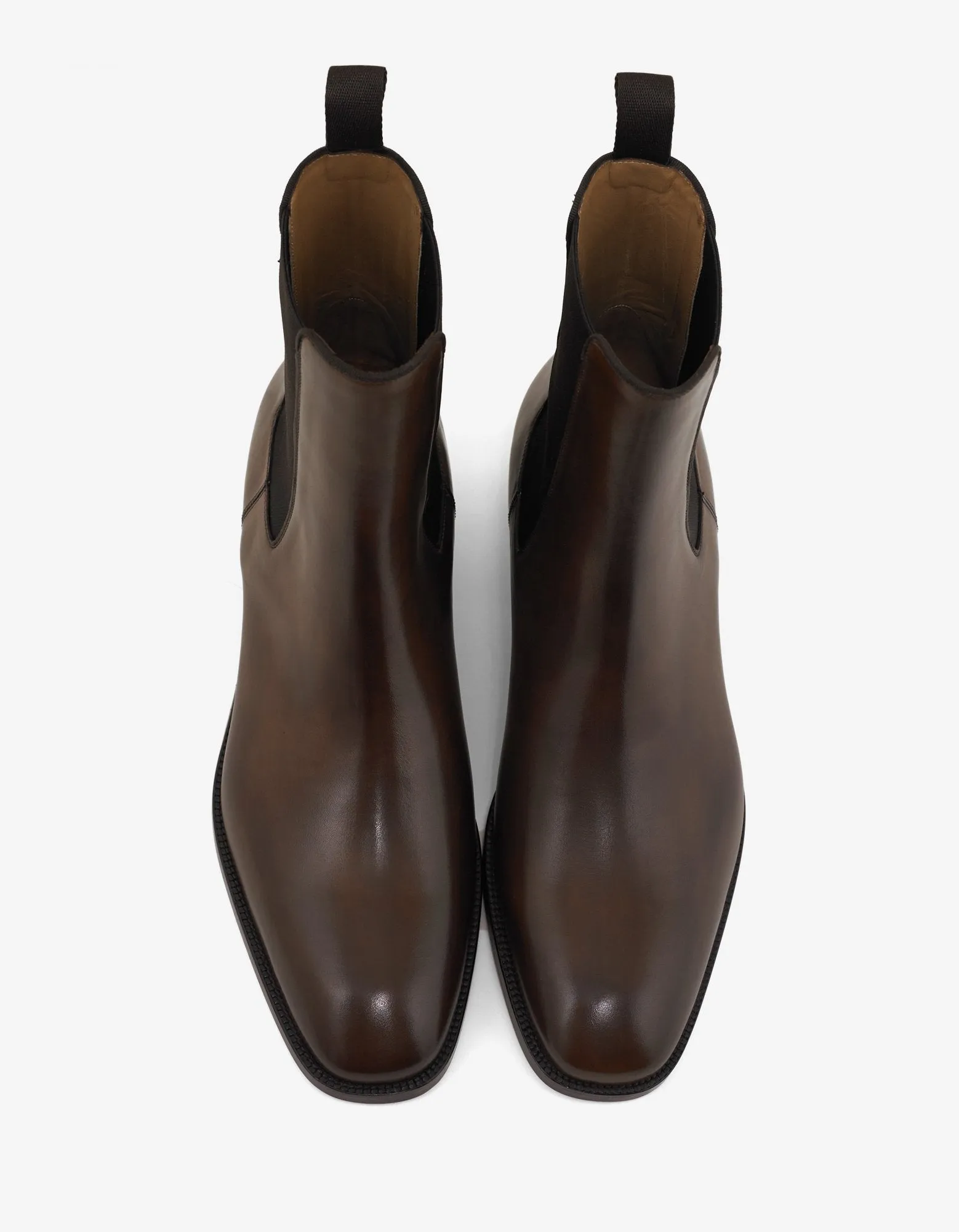 Samson Flat Havane Leather Chelsea Boots -