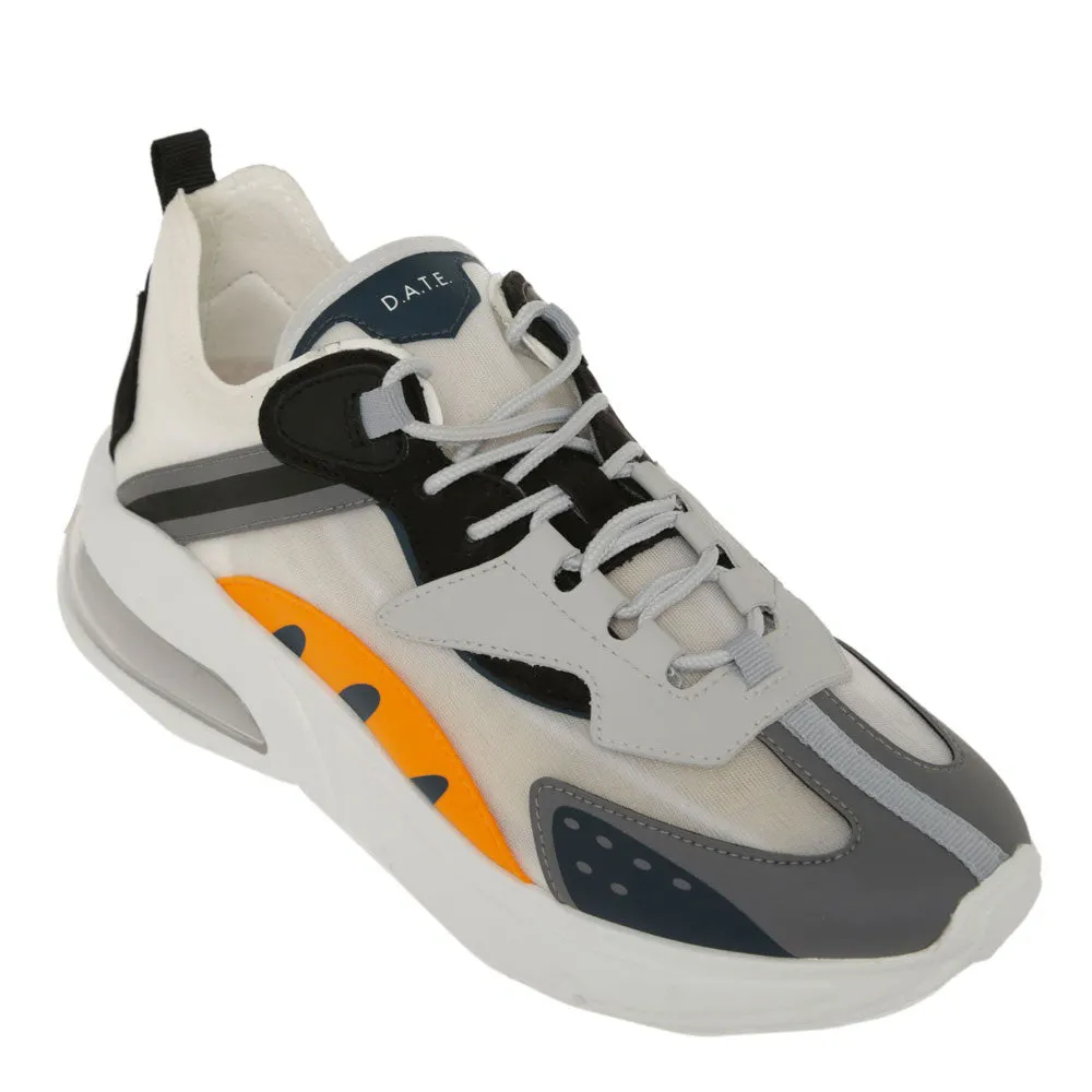 Scarpe Uomo D.A.T.E. Sneakers linea Aura Otter colore White Orange