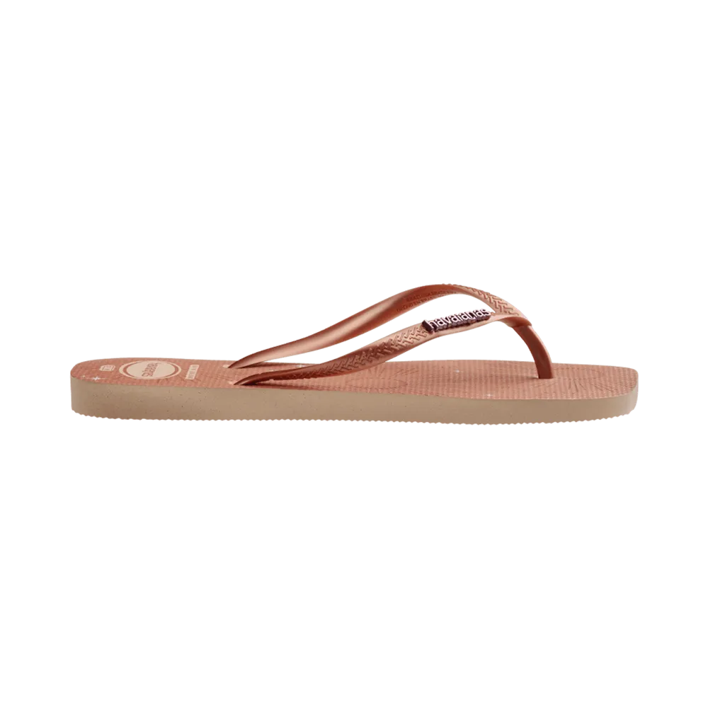 Slim Square Metallic Party Flip Flops