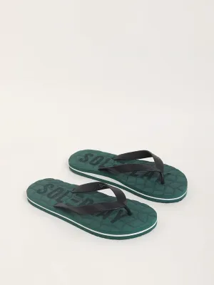 SOLEPLAY Green Textured Flip-Flop