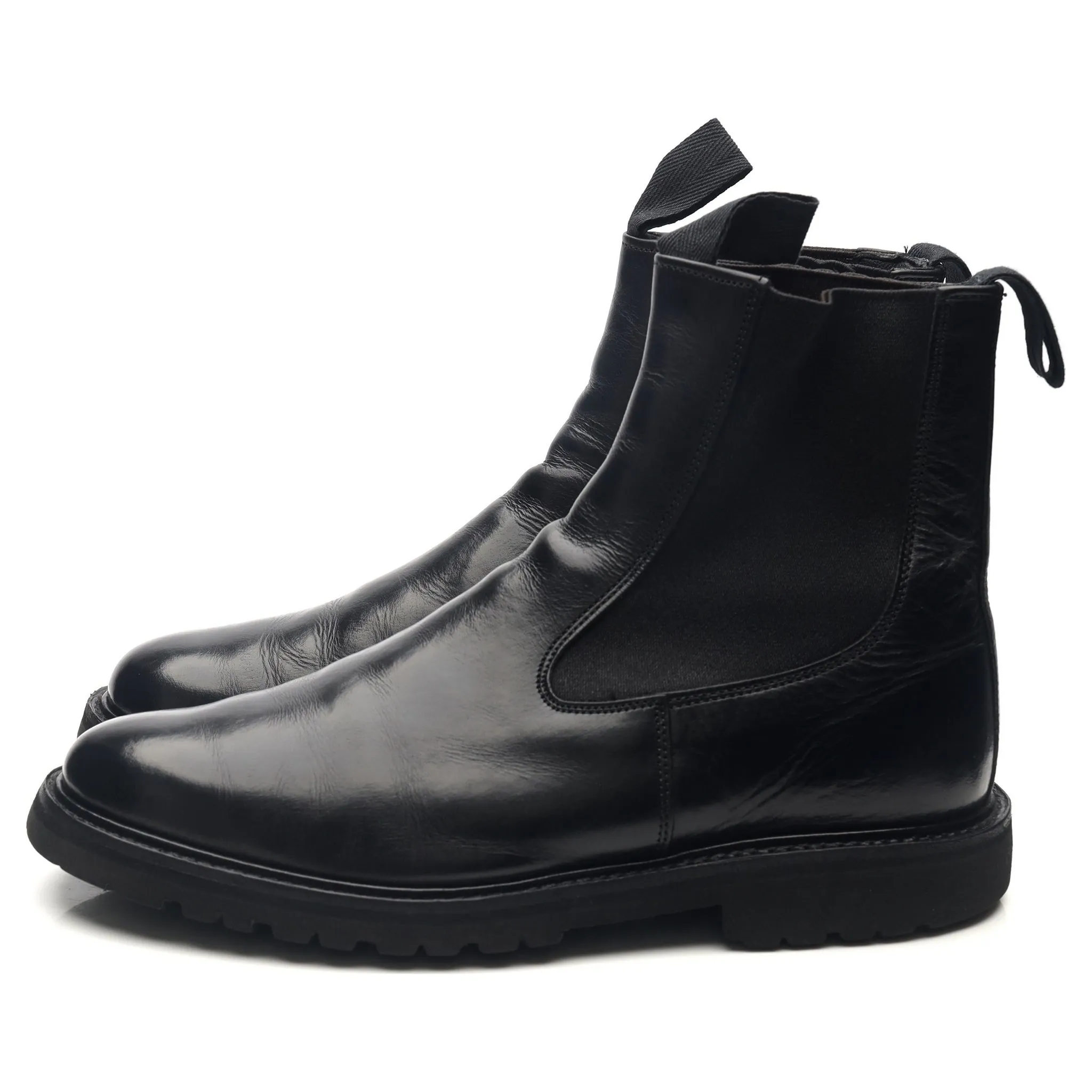 'Stephen' Black Leather Chelsea Boots UK 8