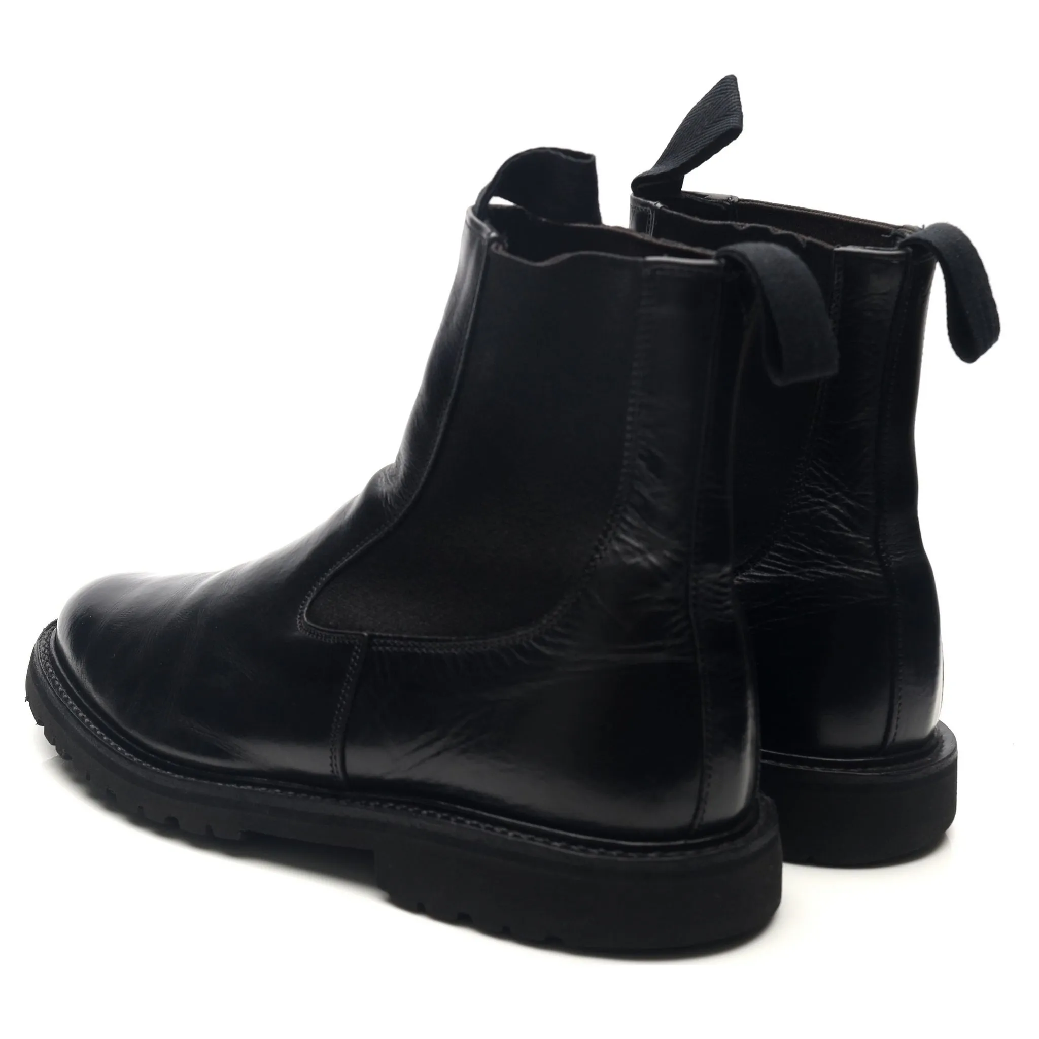 'Stephen' Black Leather Chelsea Boots UK 8