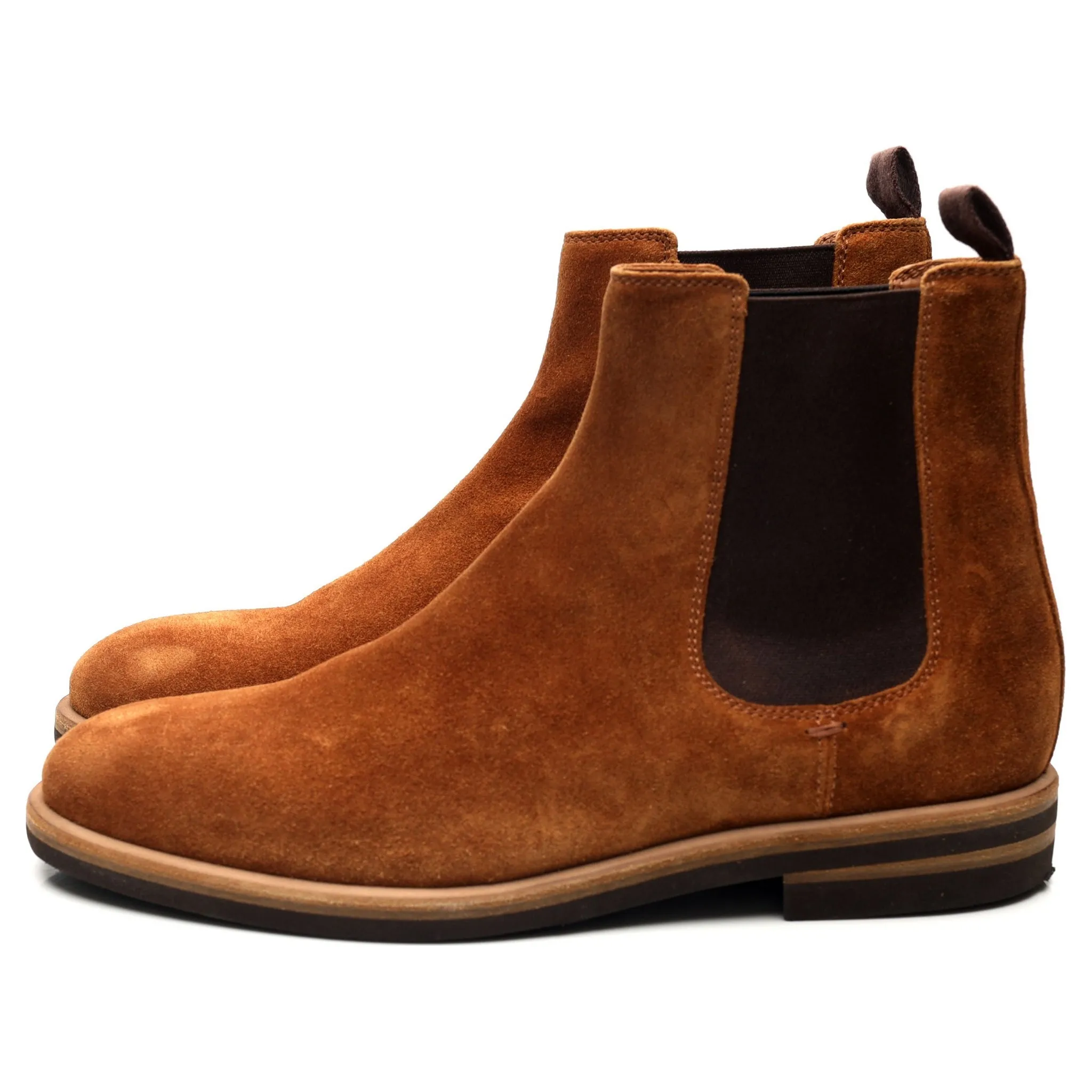 Tan Brown Suede Chelsea Boots UK 8 EU 44