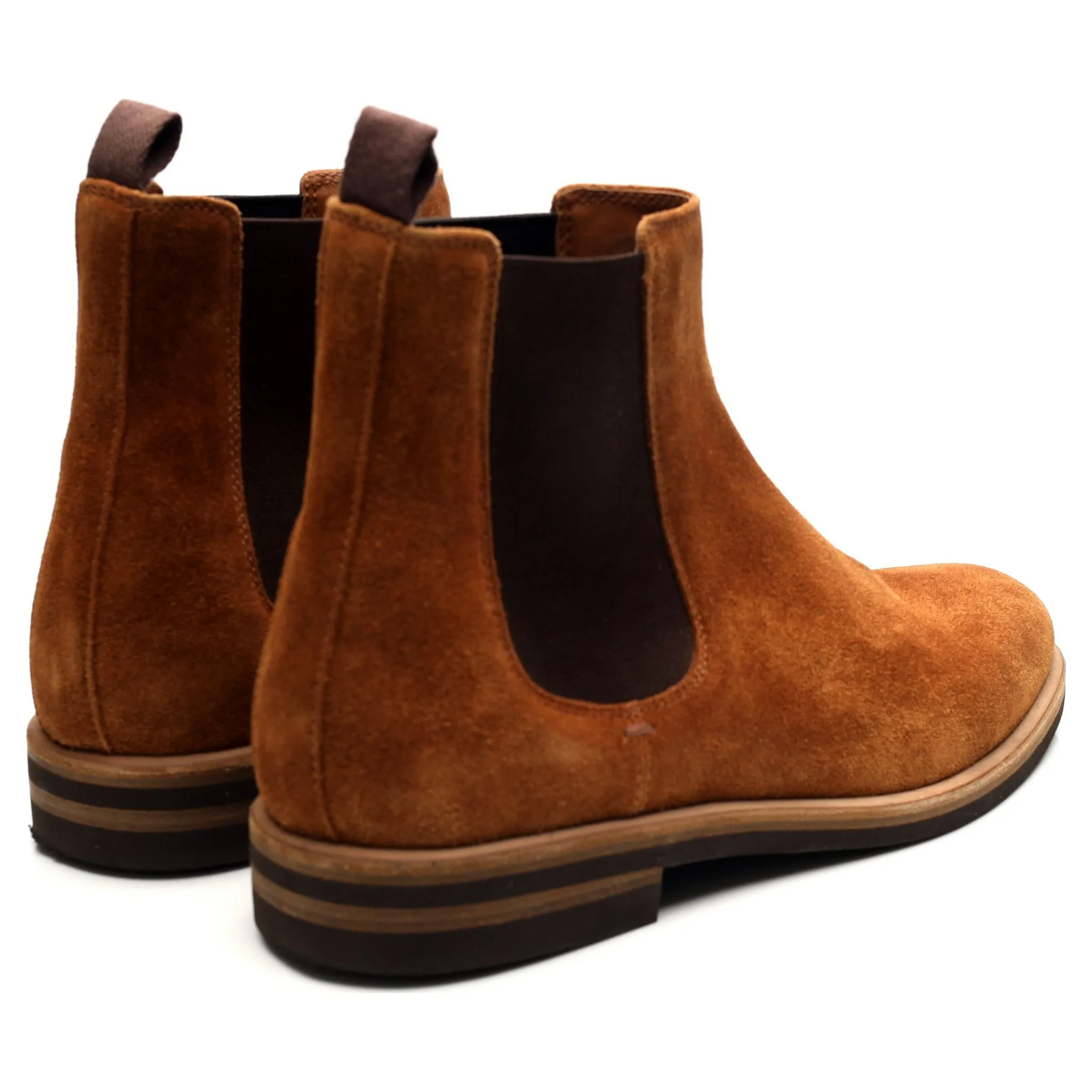 Tan Brown Suede Chelsea Boots UK 8 EU 44