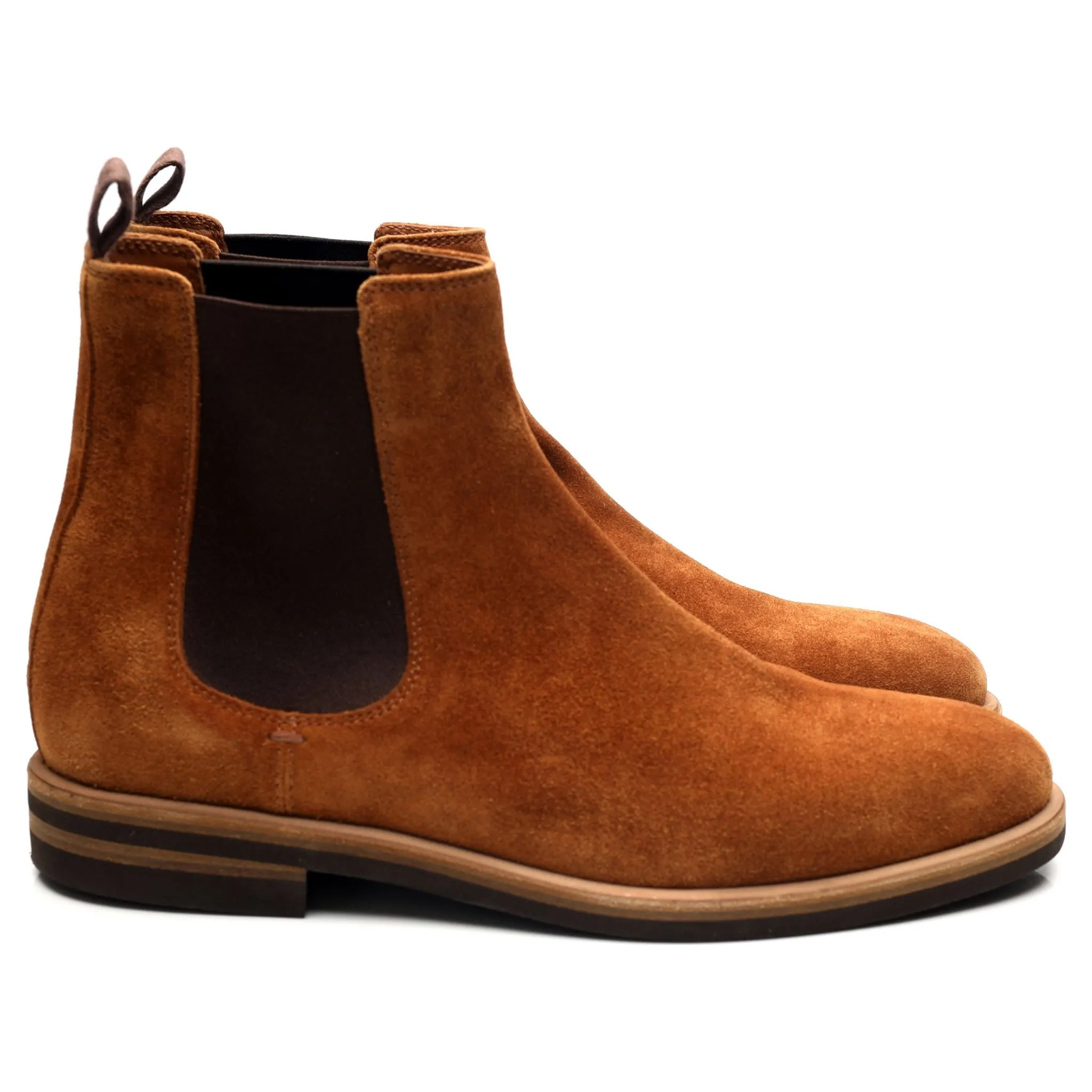 Tan Brown Suede Chelsea Boots UK 8 EU 44