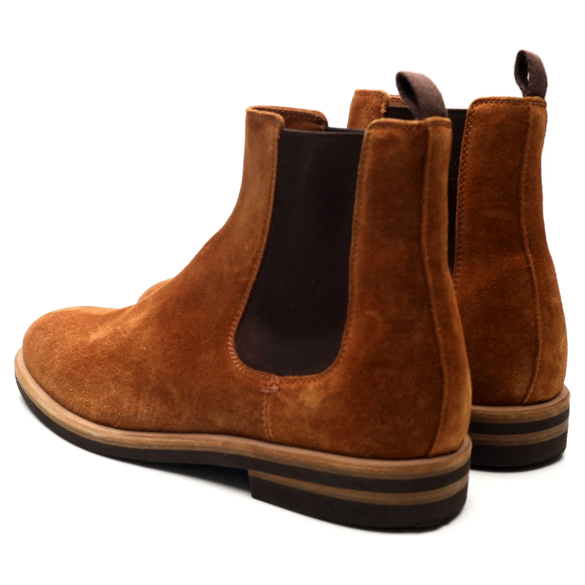 Tan Brown Suede Chelsea Boots UK 8 EU 44