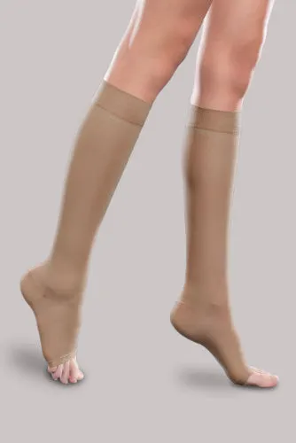 Therafirm Sheer Ease Women's Knee Highs, 20-30 mmHg, Open Toe