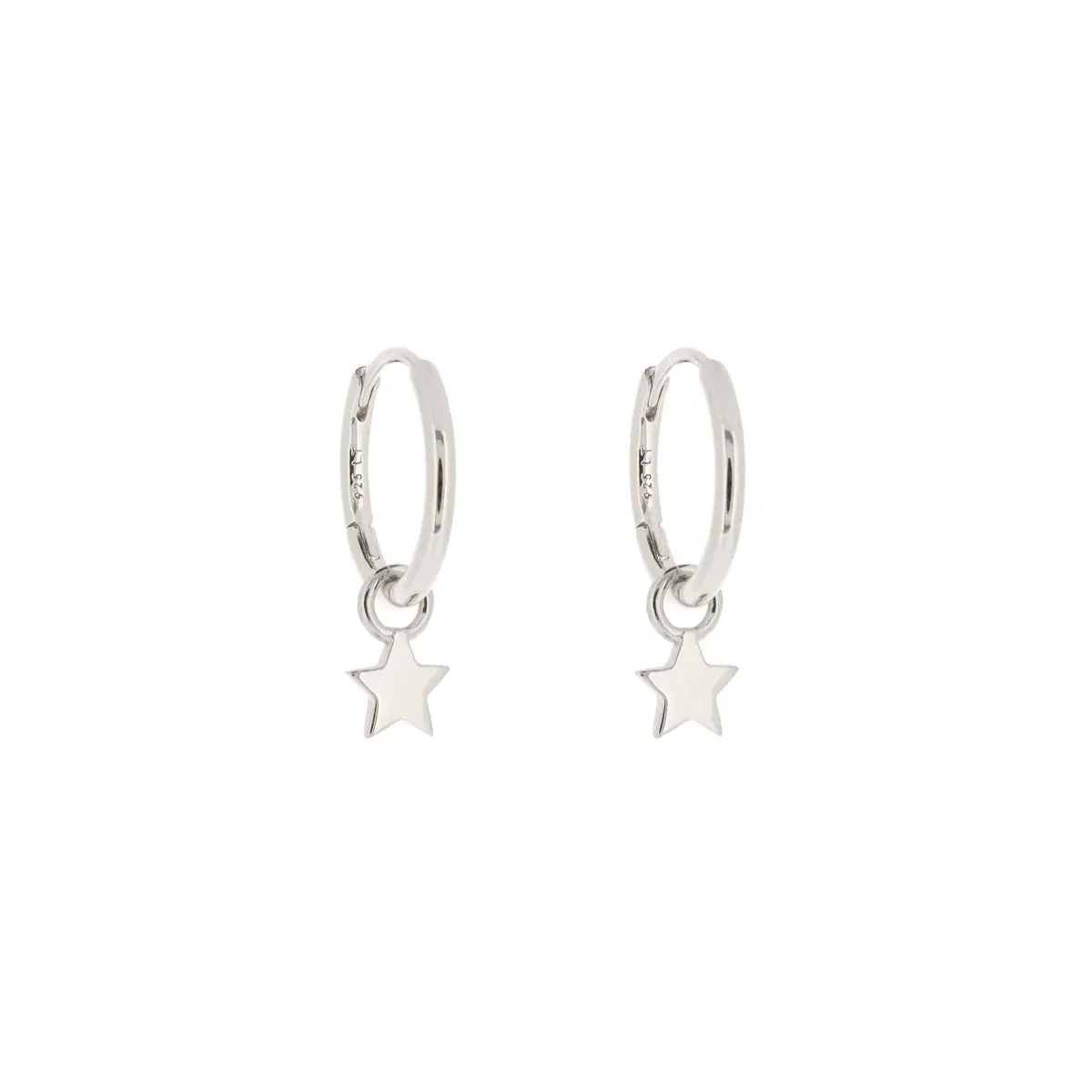 Tiny Star Huggie Hoop Earring