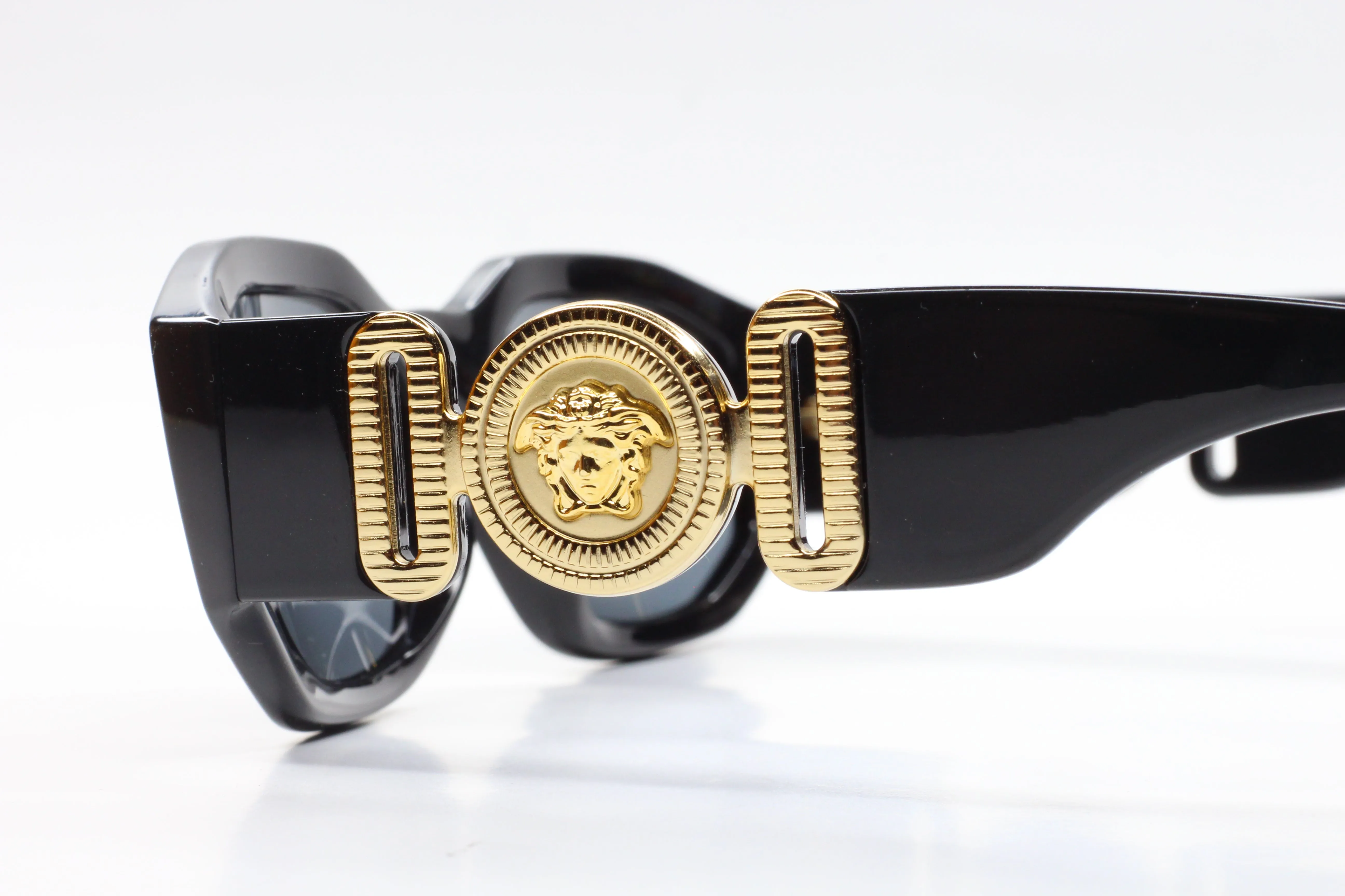 Versace VE4361 Black Gold Medusa Biggie Sunglasses -Ma