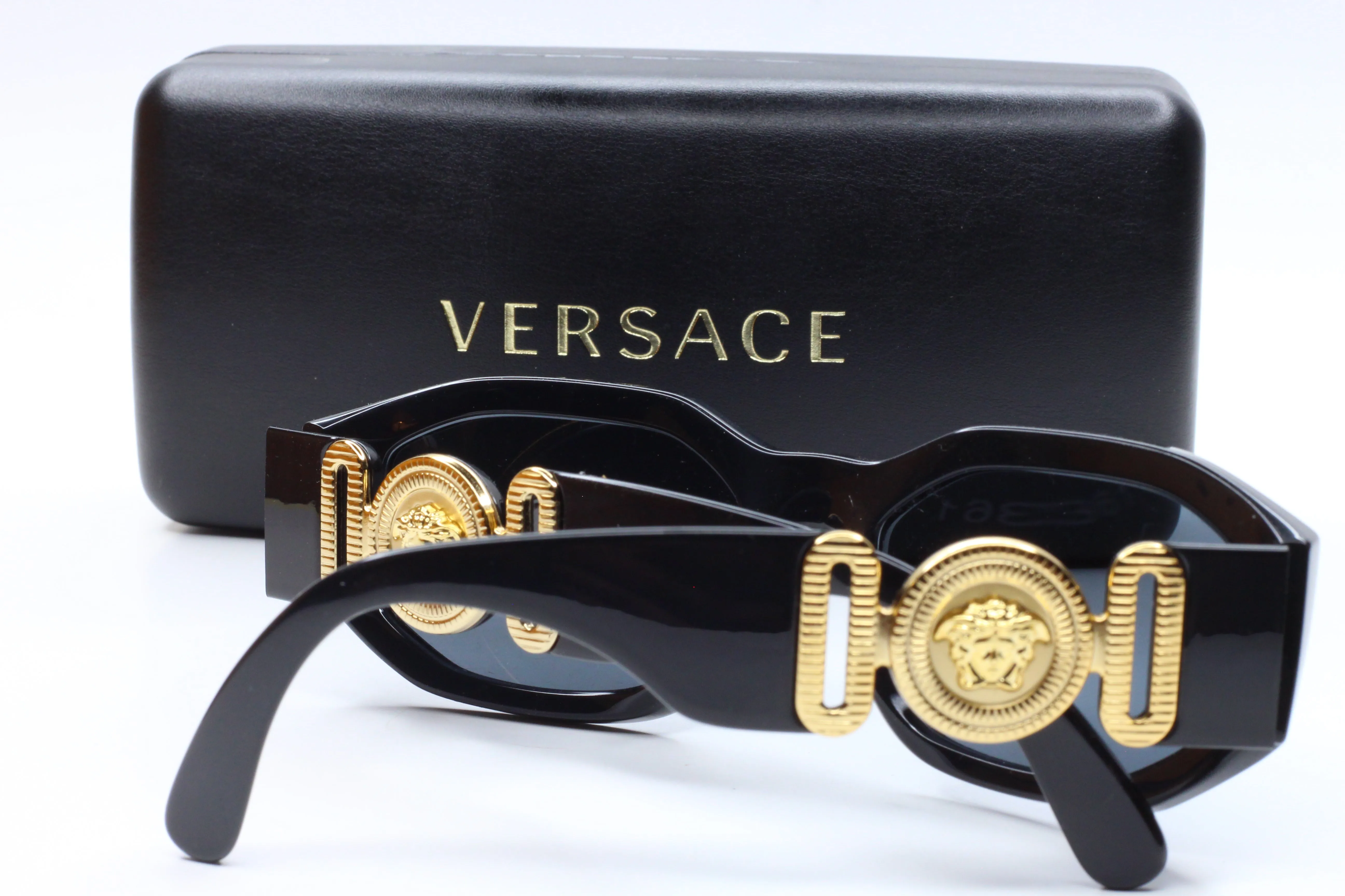 Versace VE4361 Black Gold Medusa Biggie Sunglasses -Ma