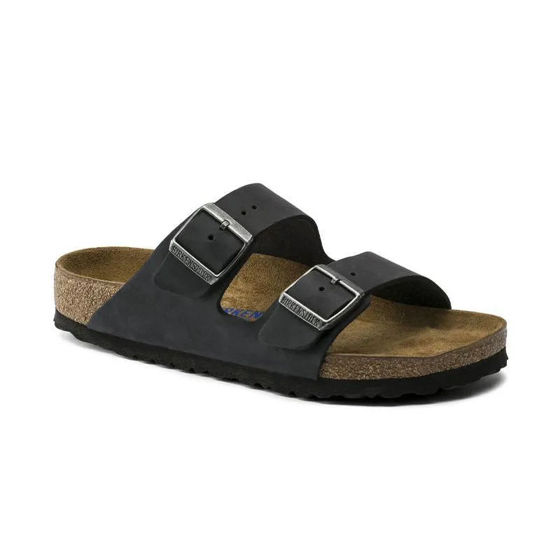 Women's Arizona Soft Footbed Black Oiled Leather