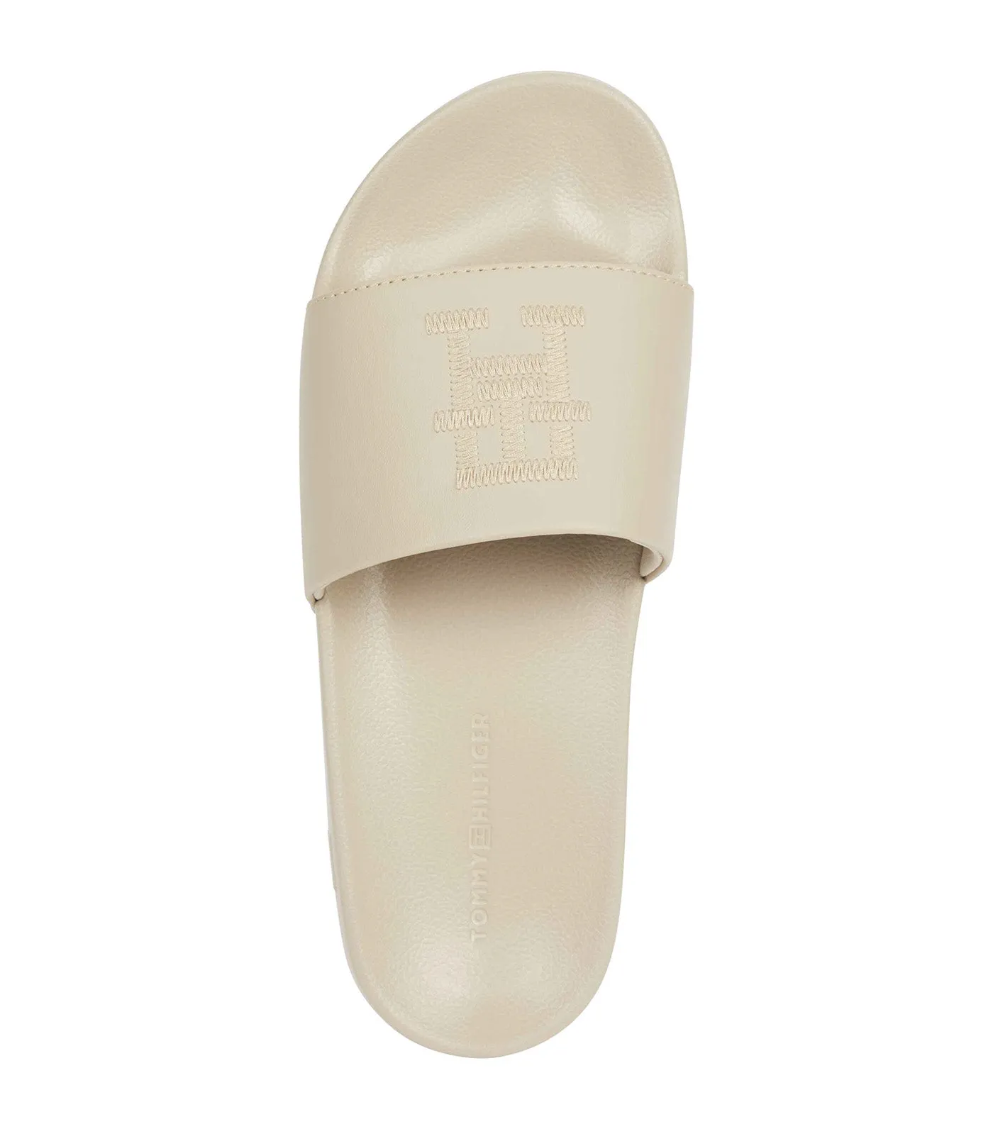 Women's Embroidered Slide Beige