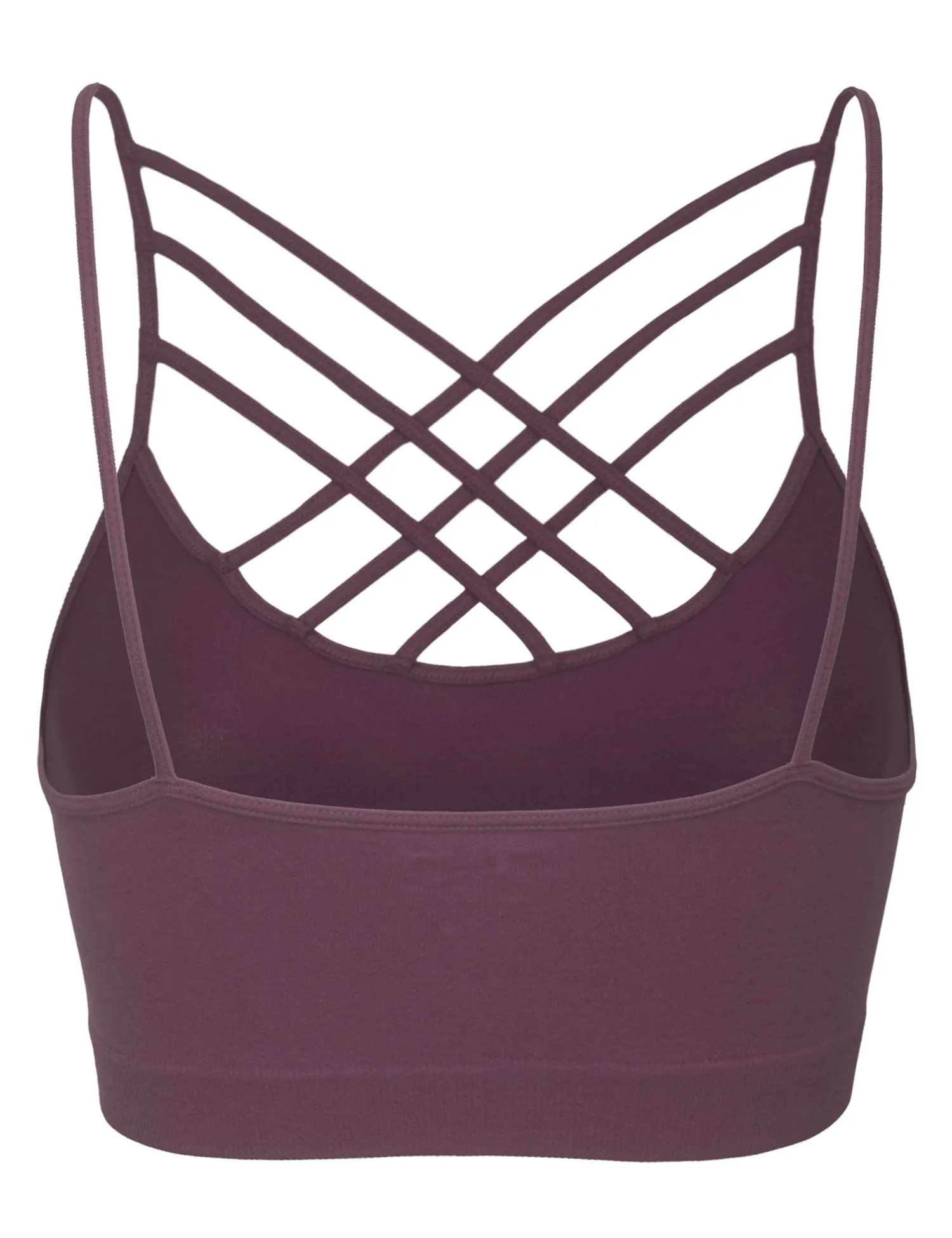 Women's Lightweight Seamless Triple Criss-Cross Front Bralette (No Pad)